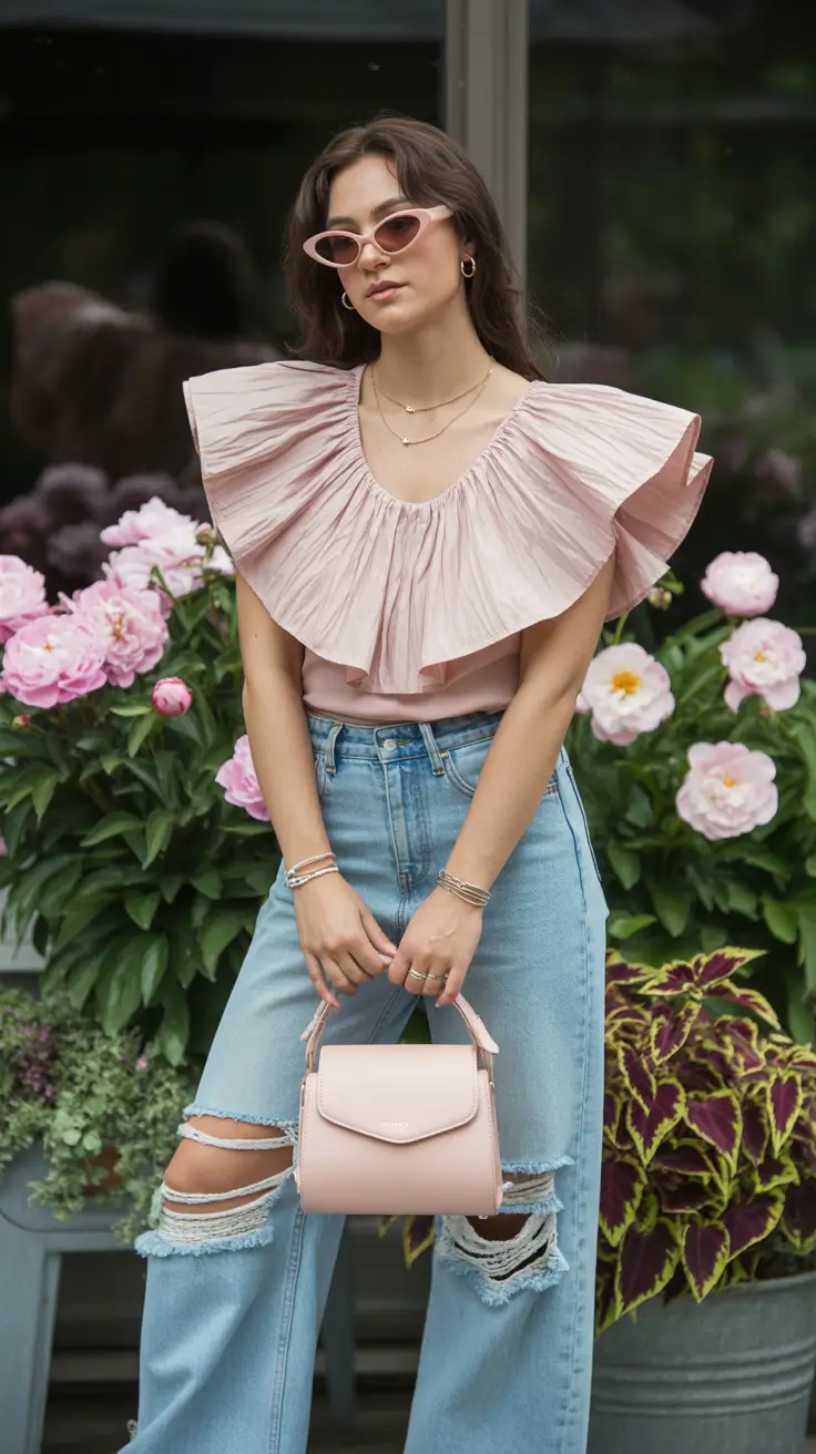 casual spring outfits for women over 30 2026 Soft Romance with Playful Denim