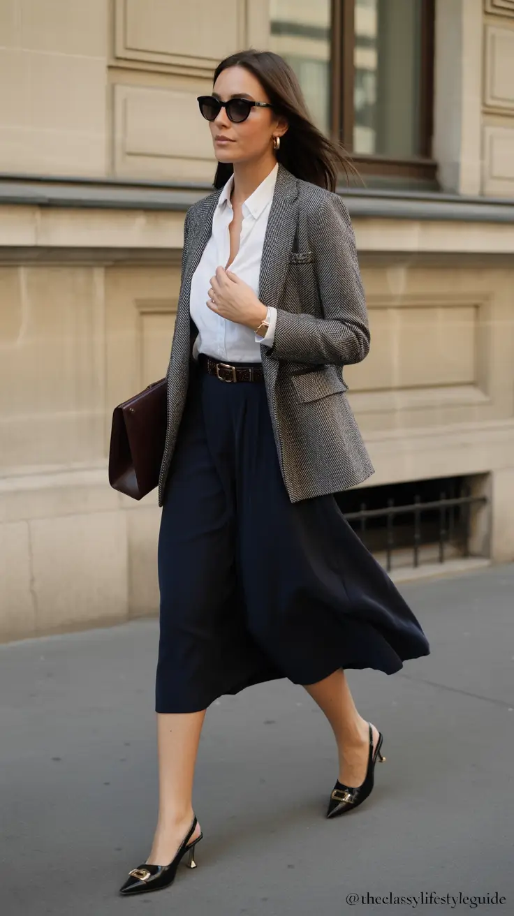 casual spring outfits for women over 30 2026 Classic Elegance with Modern Tailoring