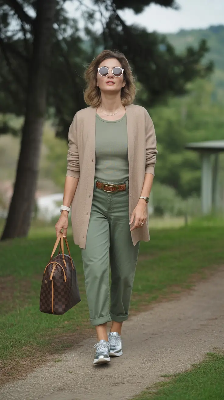 comfortable spring outfits for women over 40 2026 Earthy Tones and Effortless Outdoor Comfort