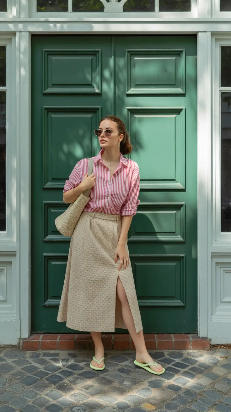 cozy midsize spring outfits 2026 Classic Prep With a Modern Spring Twist