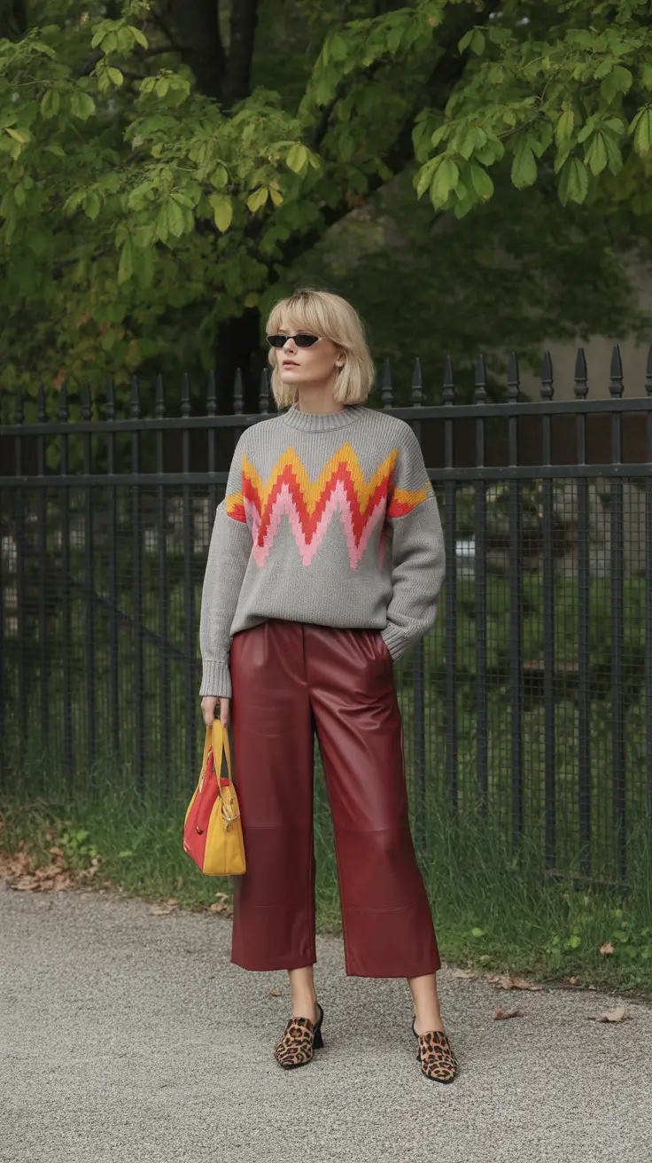 cozy spring wardrobe additions 2026 Retro Knit and Leather Tones for Deep Autumn Color Lovers