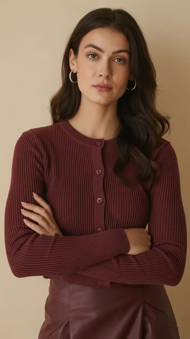 cute cardigan spring outfits 2026 Warm Brown Refinement