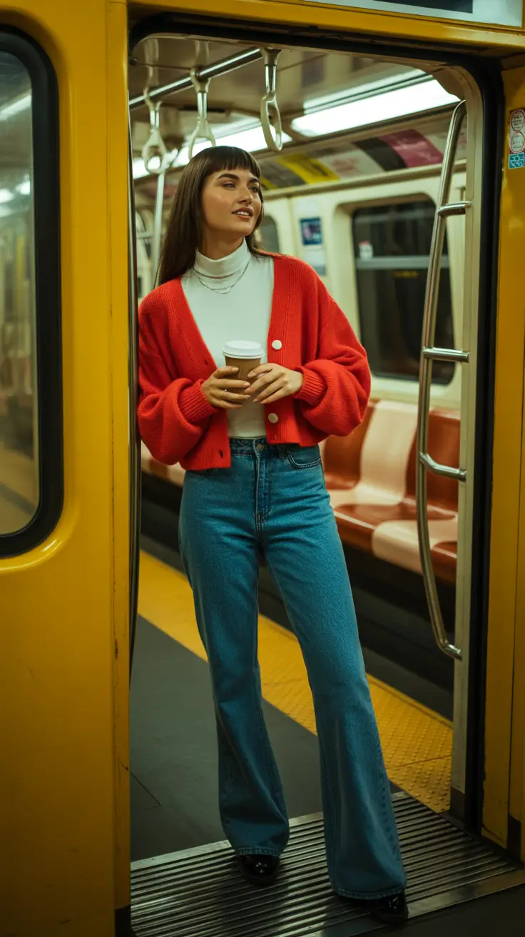 cute cardigan spring outfits 2026 Bold Red That Turns Heads