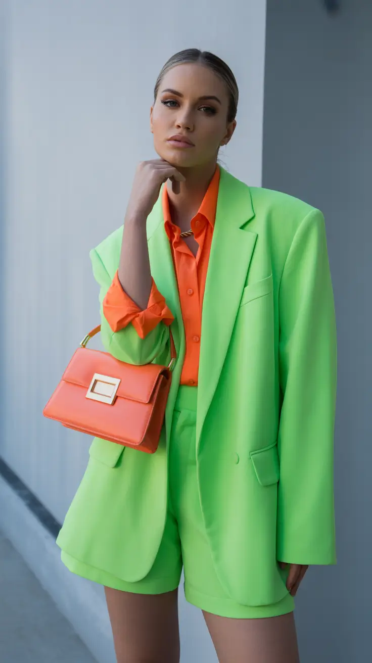 feminine spring workwear 2026 Neon Modernist Tailoring