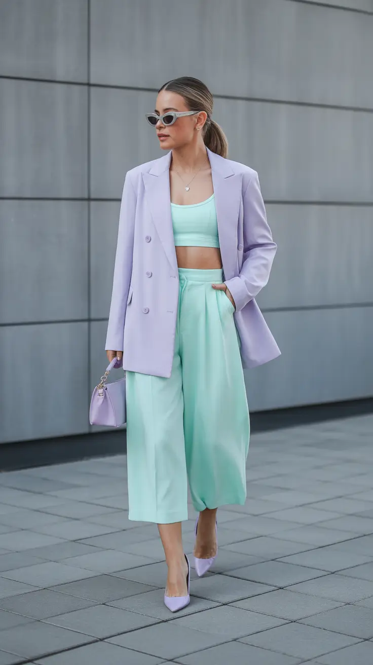 feminine spring workwear 2026 Lavender Breeze and Mint Cool