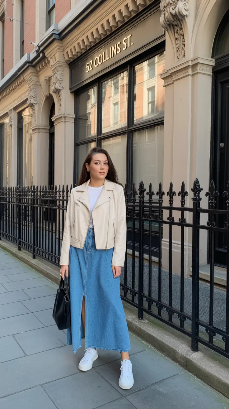 natural spring travel outfits 2026 Denim Splits and Structured Layers for Early European Streets