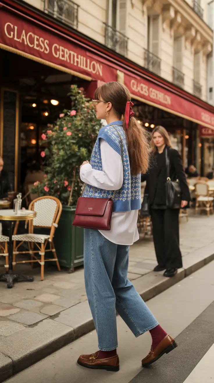 natural spring travel outfits 2026 Parisian-Cozy Layers with Vintage Charm