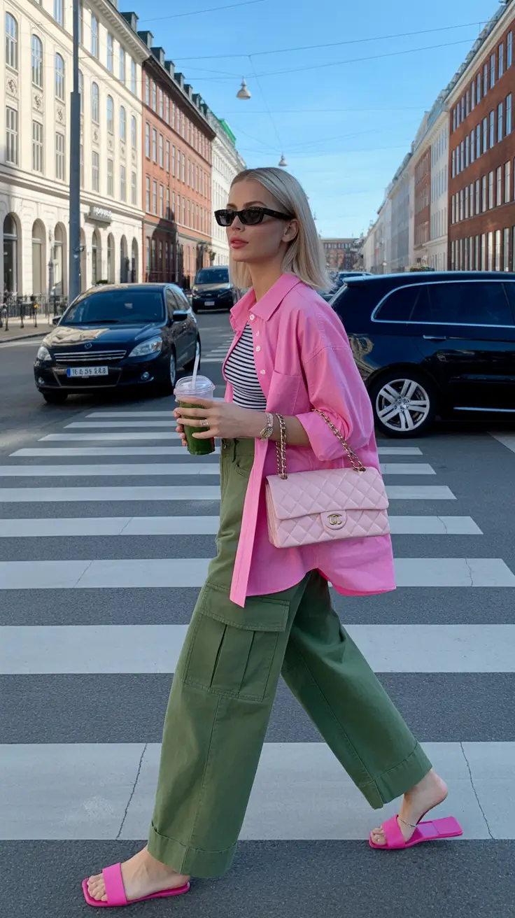 natural spring travel outfits 2026 Playful Colorblocking for Bright Early-Spring Exploration