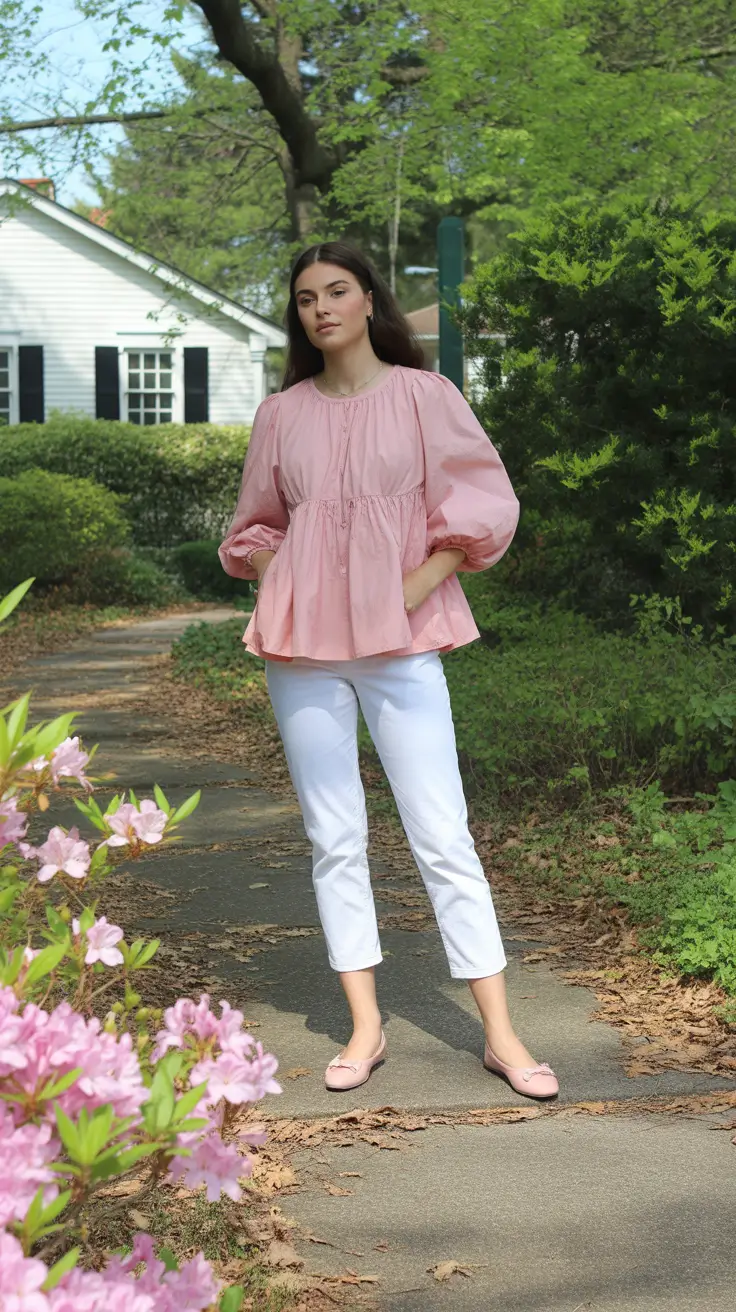 simple spring mom outfits 2026 Soft Blush Tones for an Effortlessly Simple Spring Look