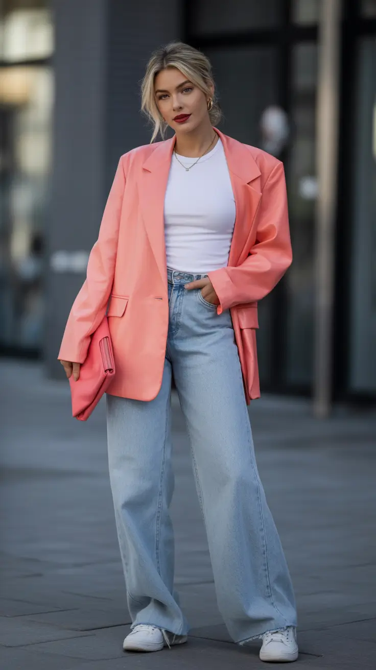soft spring vacation outfits 2026 Soft Blazers & Denim for Transitional Spring Weather
