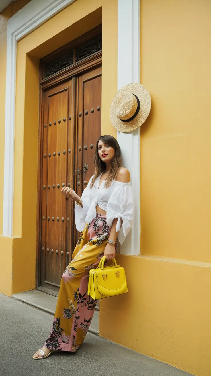 soft spring vacation outfits 2026 Soft Romantic Florals for European Streets or Resort Evenings