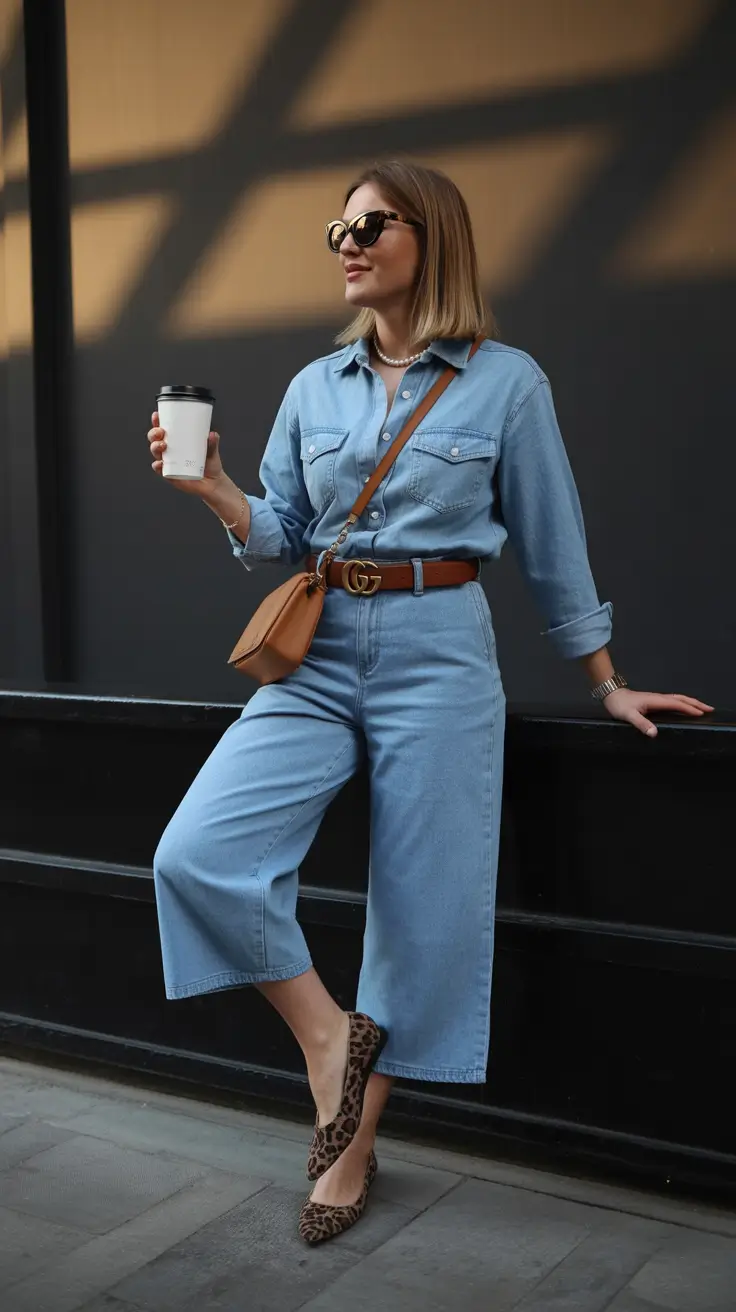 trendy chicago spring outfits 2026 Modern Denim Sets for Effortless City Days