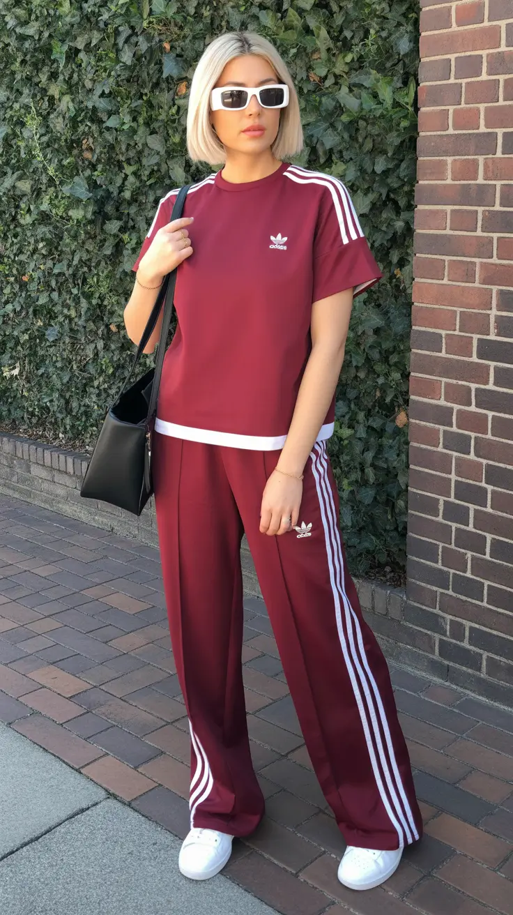 active spring sport outfits for women 2026 Cranberry-Tracksuit-Elegance-in-Motion