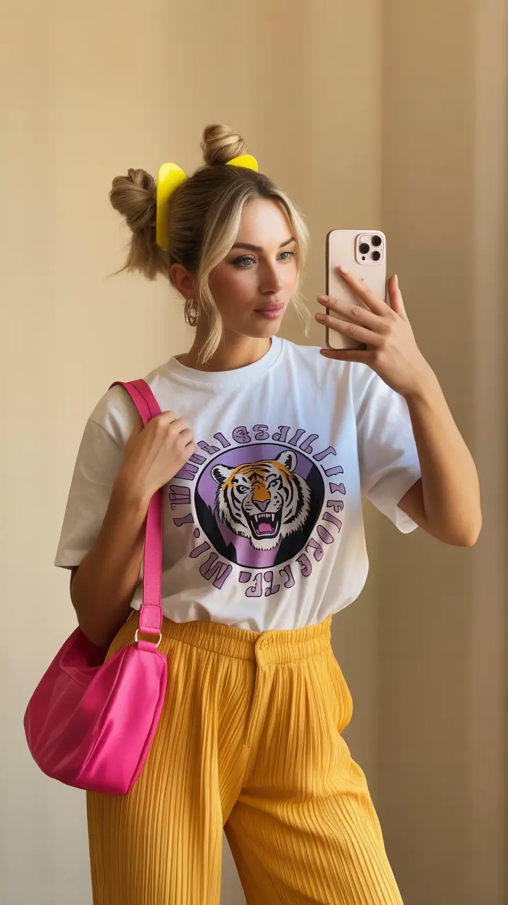 comfy spring outfits for lazy days 2026 Cute Graphic Comfort for Lazy School Mornings