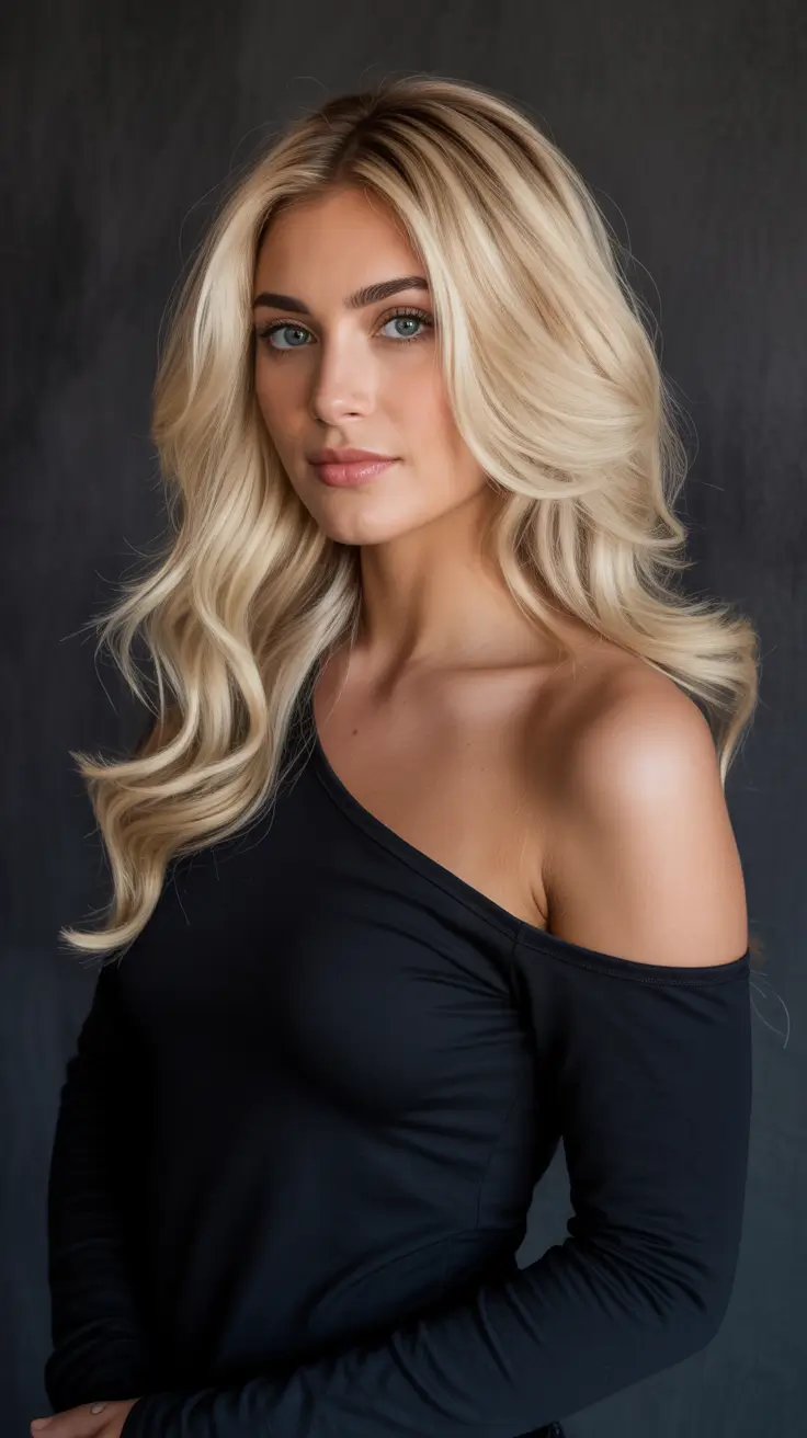 cool spring hair color for tan skin 2026 Cool Cream Blonde - High Contrast Glow