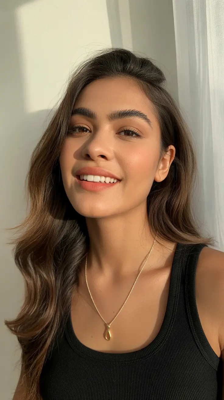 cool spring hair color for tan skin 2026 Classic Cool Dark Brown - Clean Minimal Energy