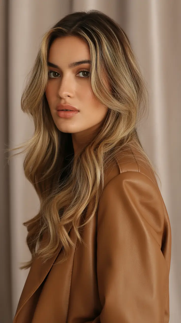 cool spring hair color for tan skin 2026 Neutral Beige Bronde - Soft Contrast Elegance