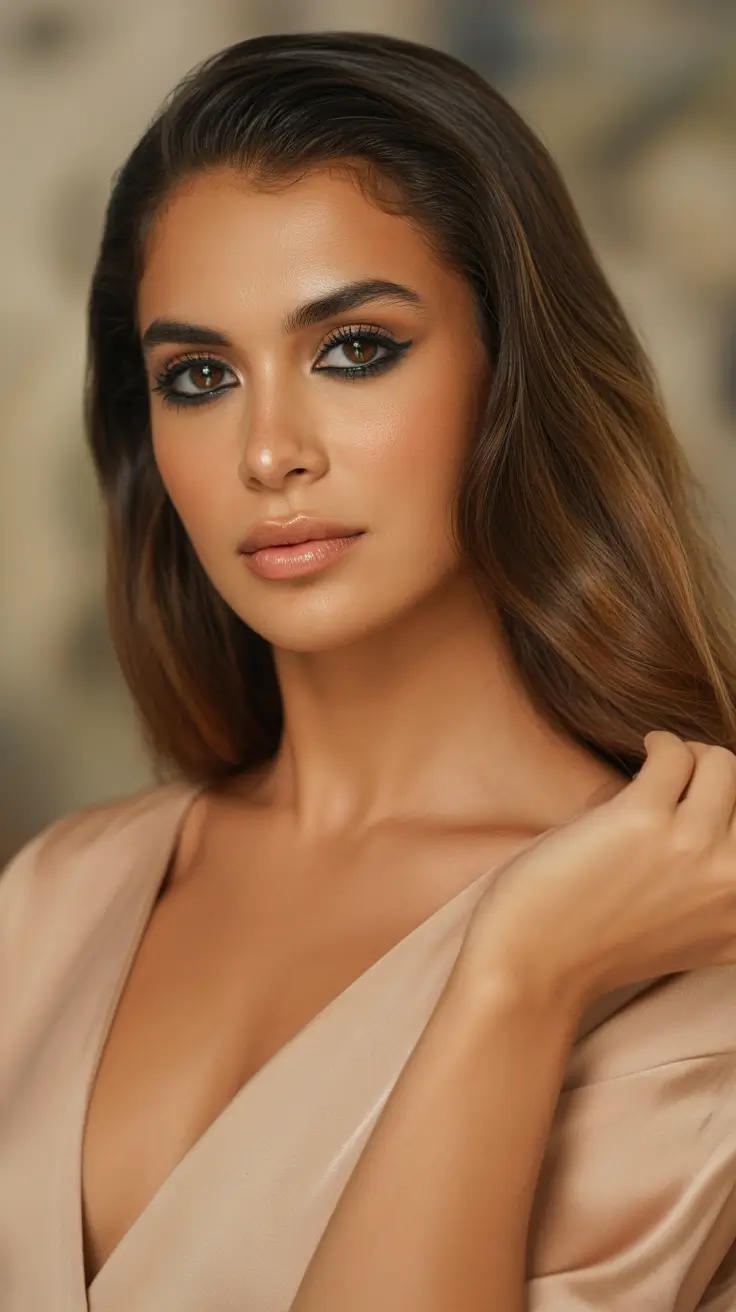 cool spring hair color for tan skin 2026 Milk Tea Brown - Soft Creamy Dimension