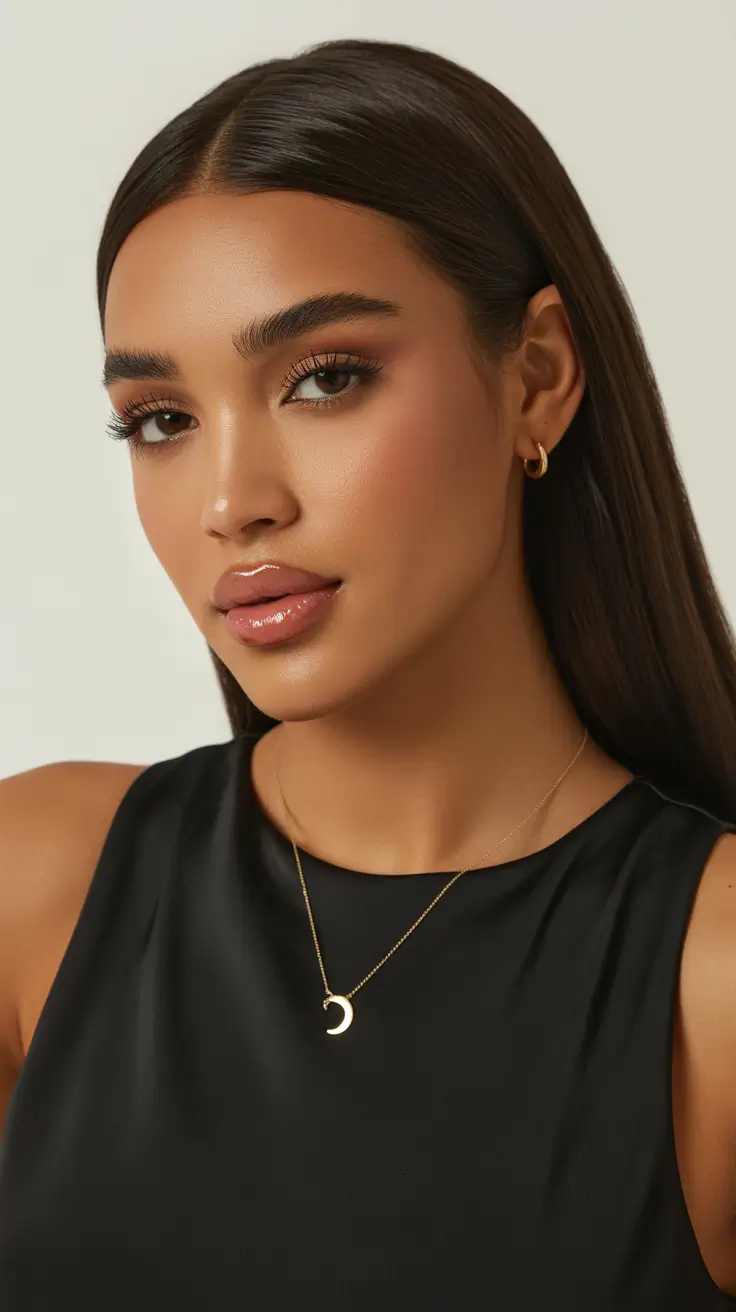 cool spring hair color for tan skin 2026 Sleek Cool Chocolate - Precision Gloss