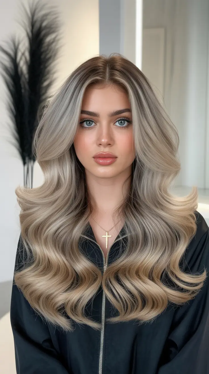dreamy spring blonde hair color effects 2026 Smoky Cream Blonde With Rooted Depth