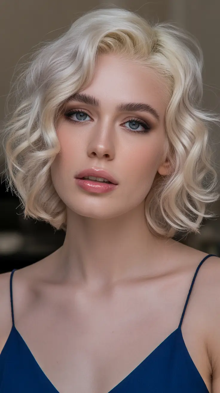 dreamy spring blonde hair color effects 2026 Classic Creamy Short Blonde With Modern Spring Texture