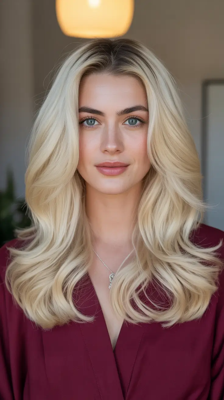dreamy spring blonde hair color effects 2026 Buttercream Blonde Layers With Sunny Brightness