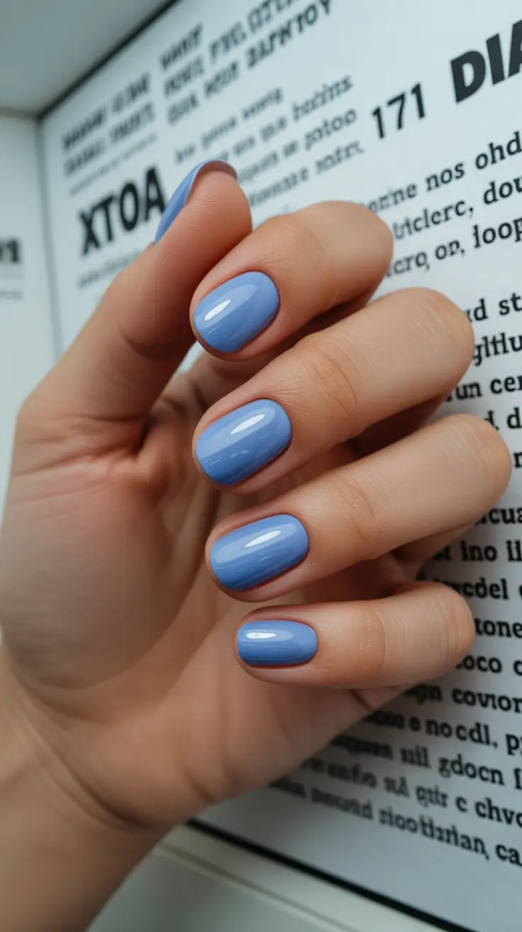 earthy spring nail inspo 2026 Periwinkle Calm for Minimal Spring Days