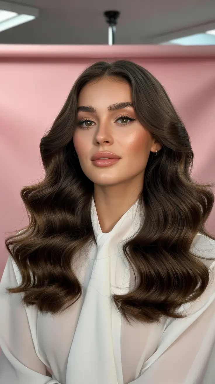 easy spring hair color trends 2026 Soft Chocolate Waves for a Fresh Spring Glow