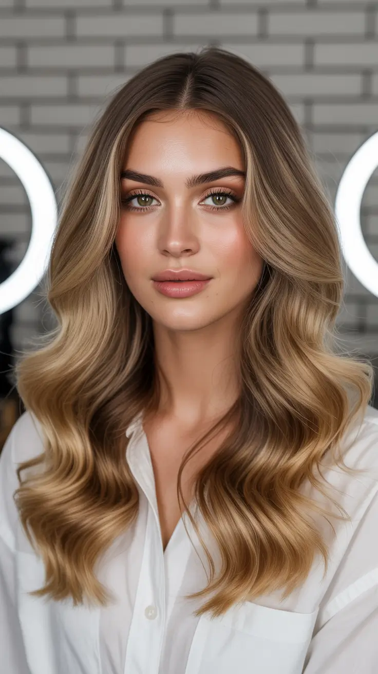 easy spring hair color trends 2026 Golden Bronde Soft Waves for Light-Loving Days