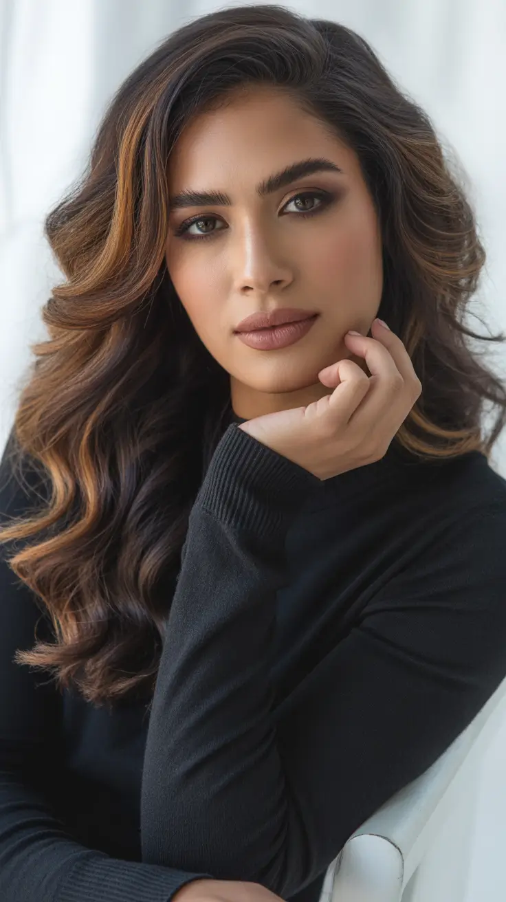 easy spring hair color trends 2026 Caramel-Bronde Dimension With Sculpted Spring Waves