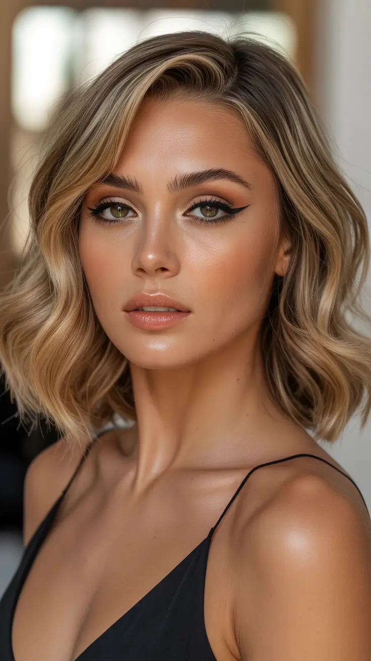 easy spring hair color trends 2026 Soft Honey-Beige Waves for a Radiant Spring Balance