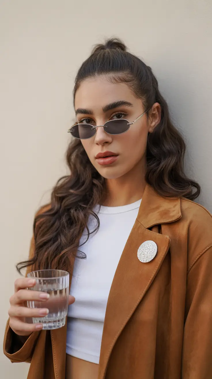 half up half down spring hairstyles 2026 High Half Pony with Soft Urban Waves