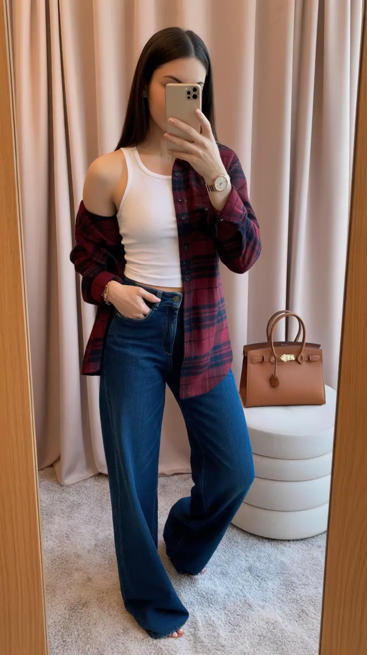 March Outfits Ideas - Spring Trends 2026 Soft Grunge Layers with Laid-Back Spring Ease