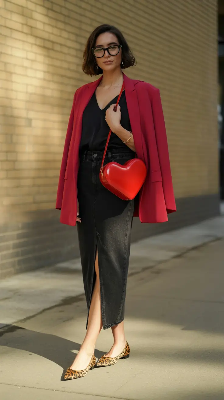 March Outfits Ideas - Spring Trends 2026 City Chic with Playful Color Contrast