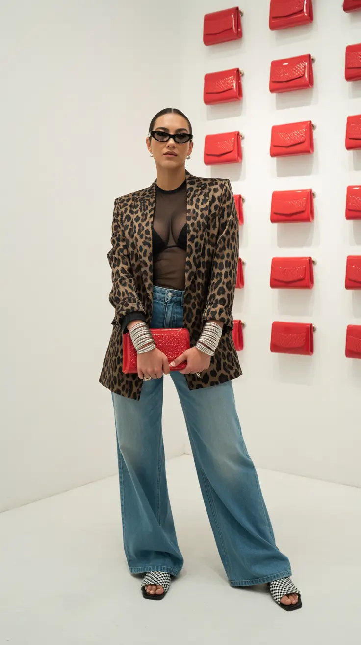 March Outfits Ideas - Spring Trends 2026 Leopard Tailoring with Modern Glam Energy