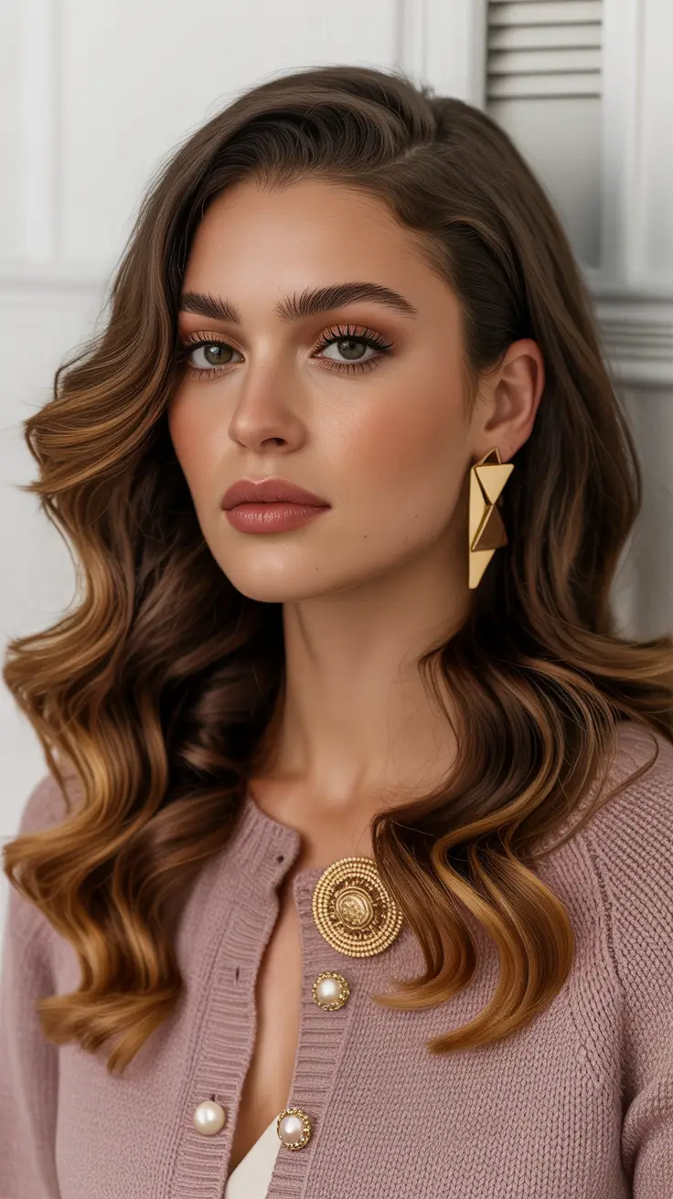 medium spring haircuts 2026 Velvet Barrel Curls With Elevated Parting