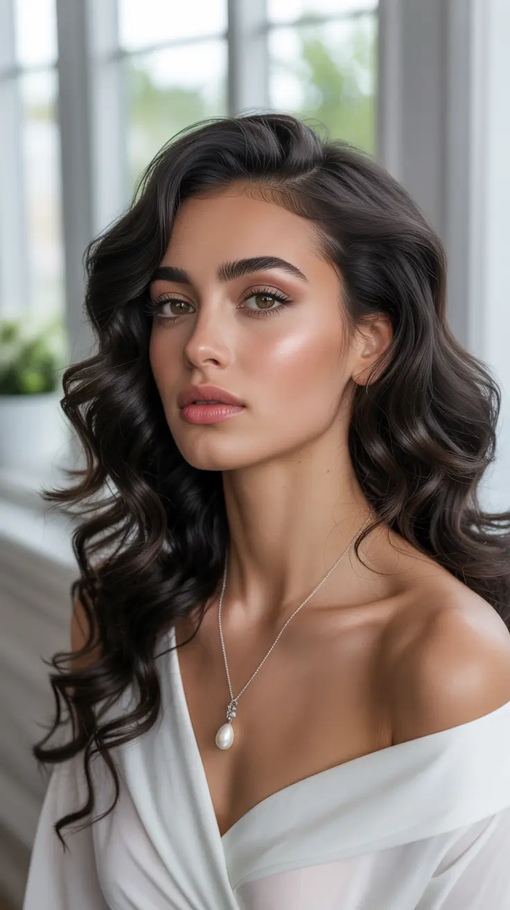 medium spring haircuts 2026 Glossy Cascading Curls With Spring Movement