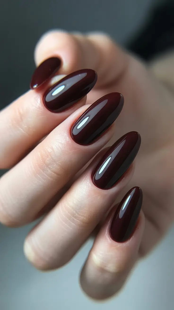 colorful spring nails burgundy
