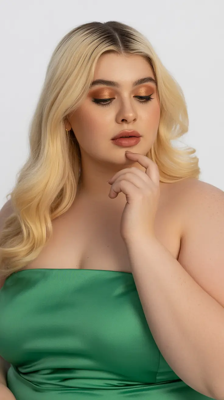 new spring haircuts for chubby faces 2026 Golden Hollywood Waves With Soft Center Part