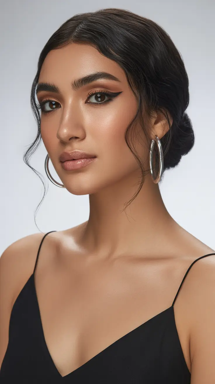 quick spring hair trends 2026 Low Sleek Bun with Soft Romantic Tendrils