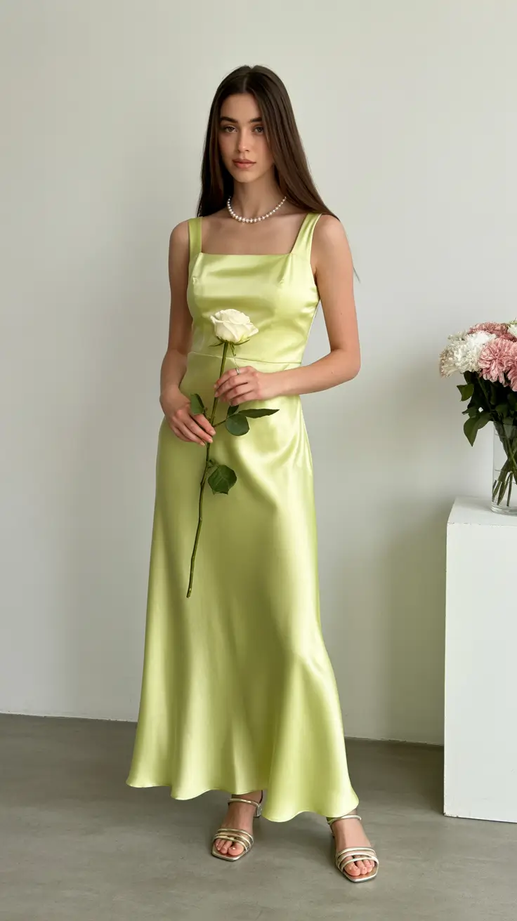 satin spring dress outfits 2026 Lemon Satin for Fresh Spring Moments