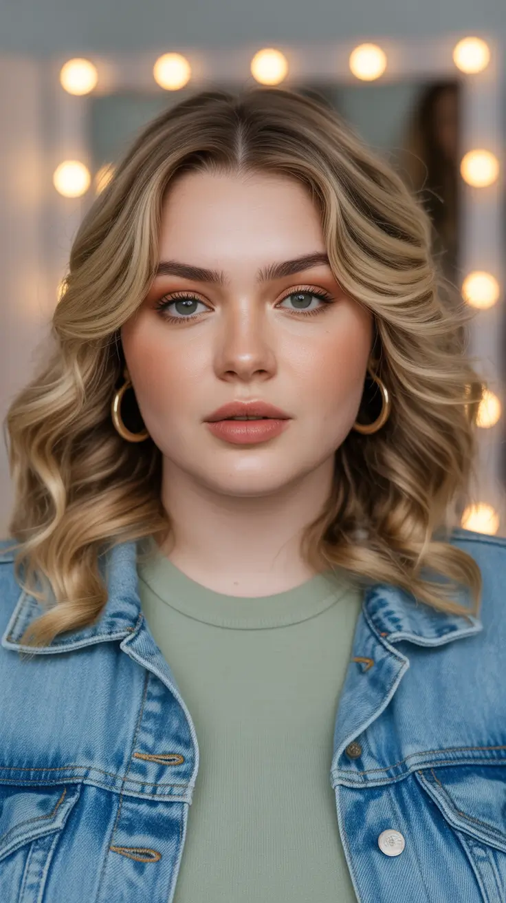 Soft Spring Haircuts for Plus Size Women 2026 Voluminous Curled Medium Length