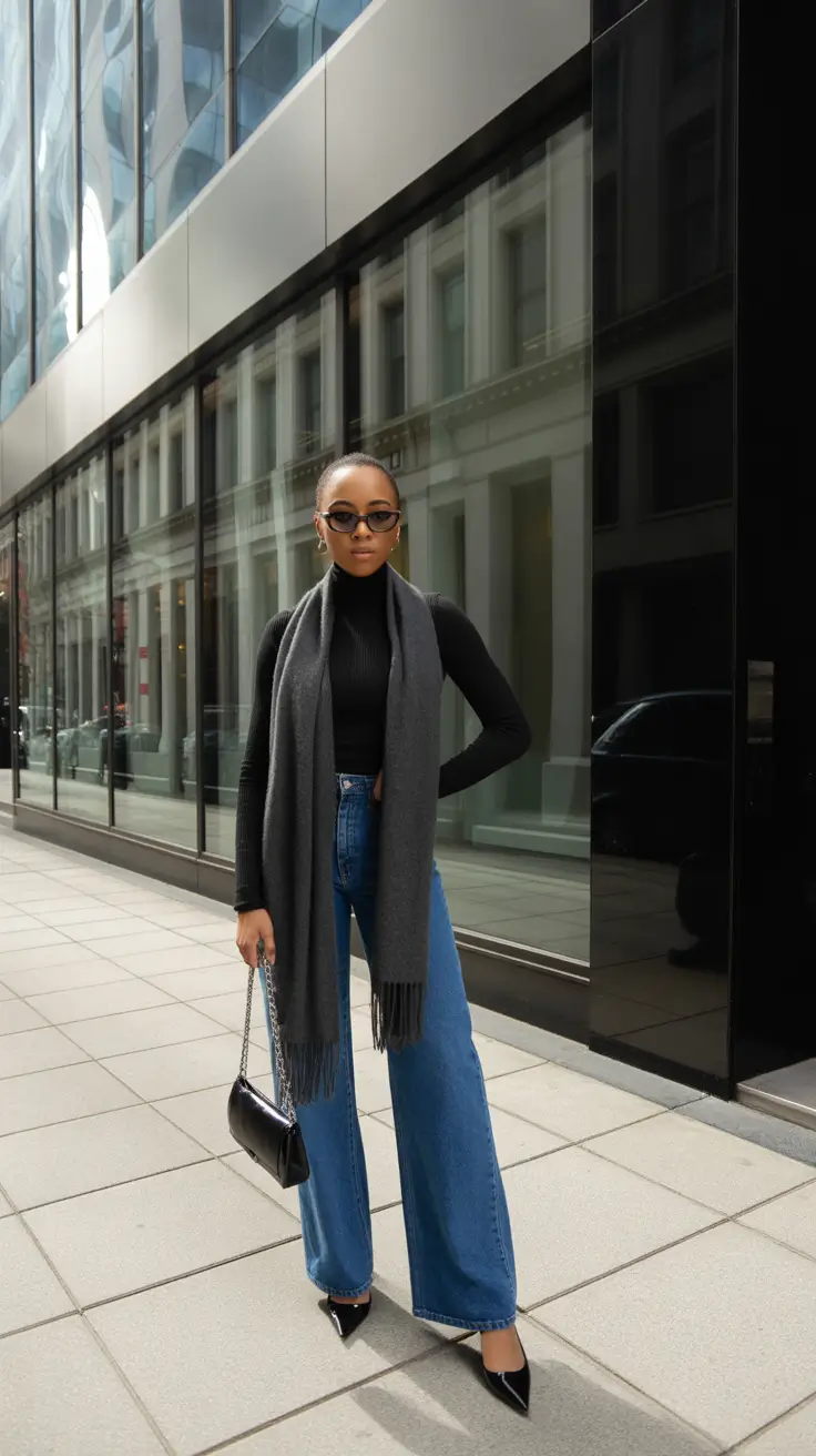 soft spring jeans outfit 2026 City-Neutral Layers with Elegant Denim