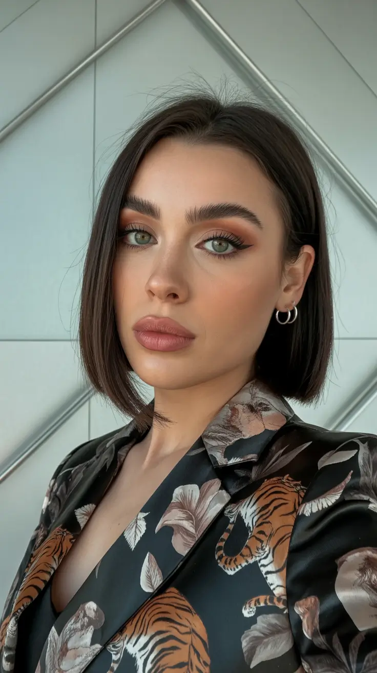 sophisticated spring bob haircut 2026 Polished Asymmetrical Bob with Deep Side Sweep