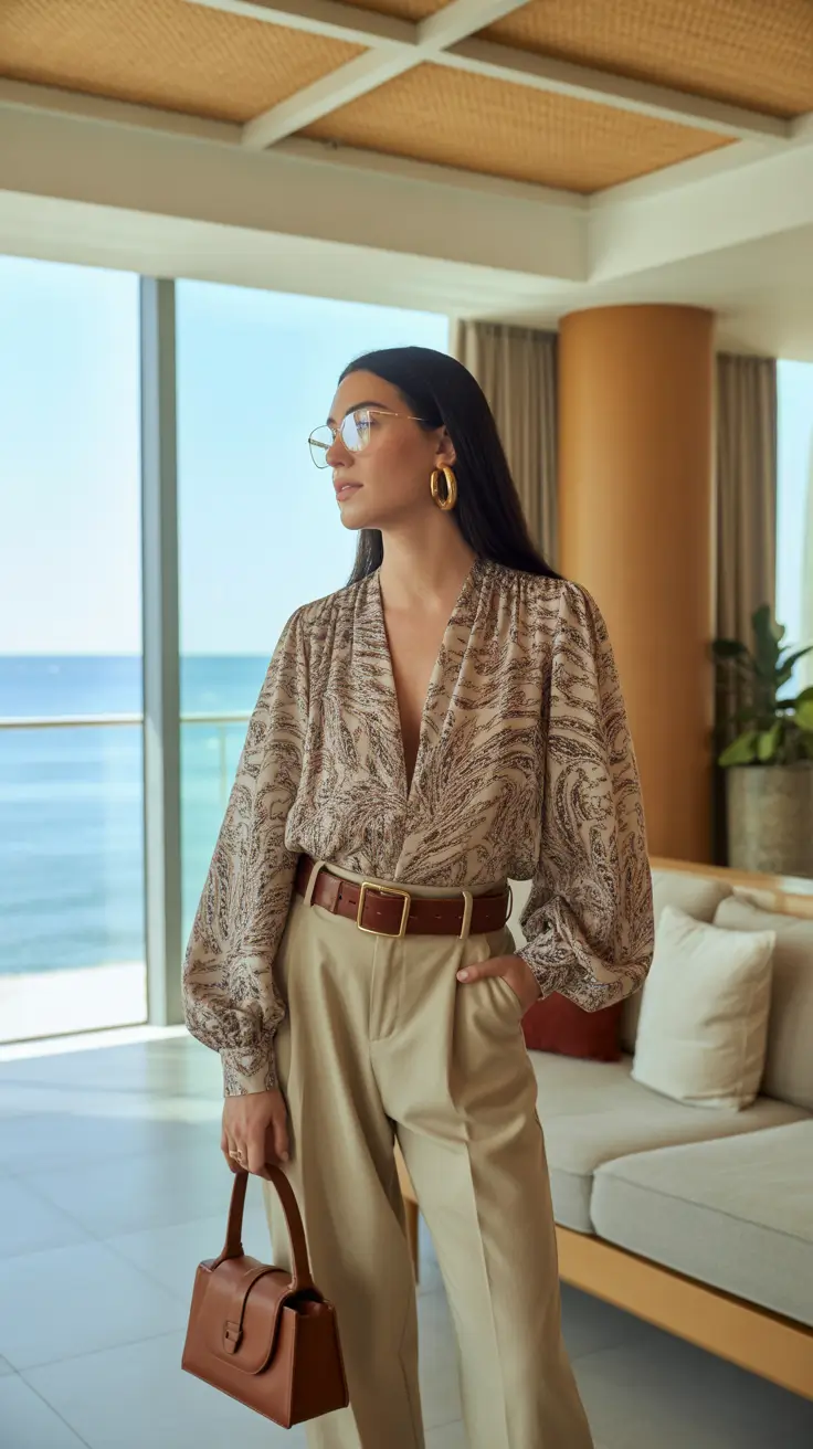 sophisticated spring business casual outfits 2026 Relaxed Neutrals With a Coastal Spring Ease