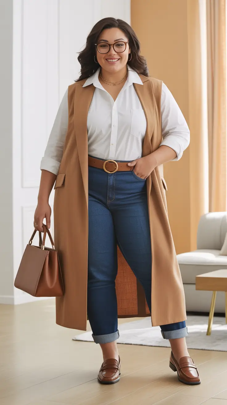 vibrant plus size spring outfits 2026 Soft Neutral Layers for Spring Mornings
