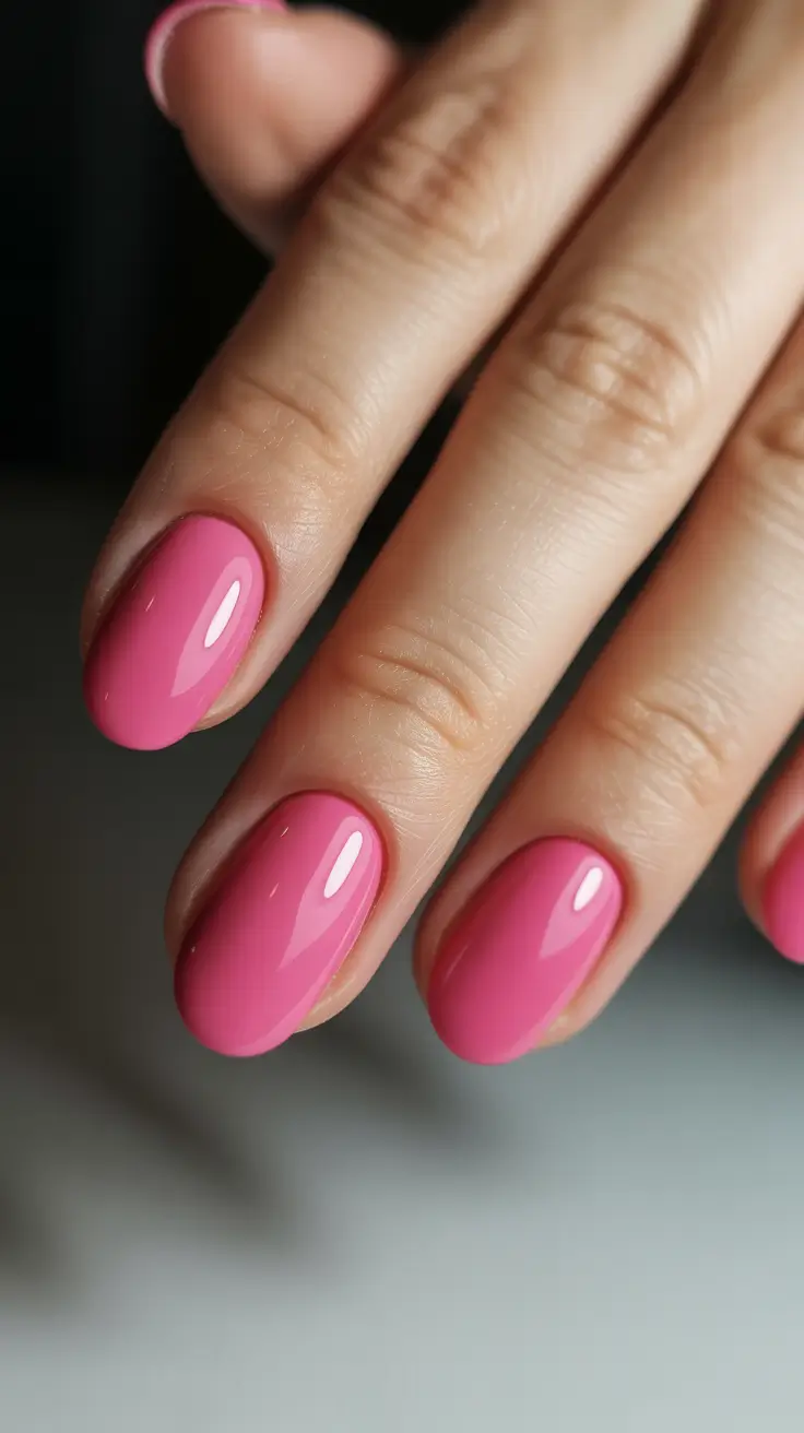best pink spring nails 2026 Soft Glossy Pink Short Nails for an Effortless Everyday Look