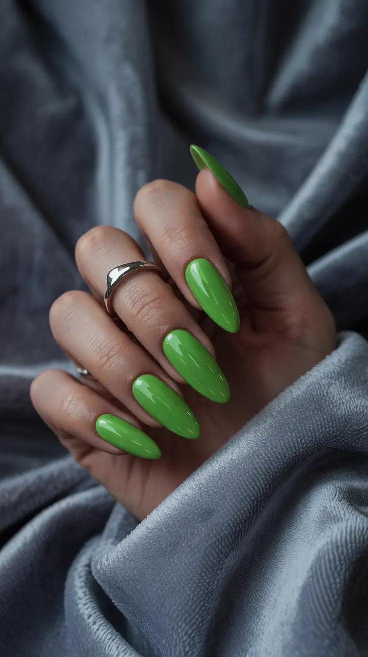 cute spring long nails 2026 Fresh Lime Pop Stiletto Energy