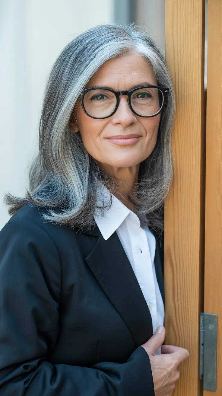 flattering spring haircuts for women over 60 2026 - Soft Silver Layers: The Modern Shoulder-Hugging Bob