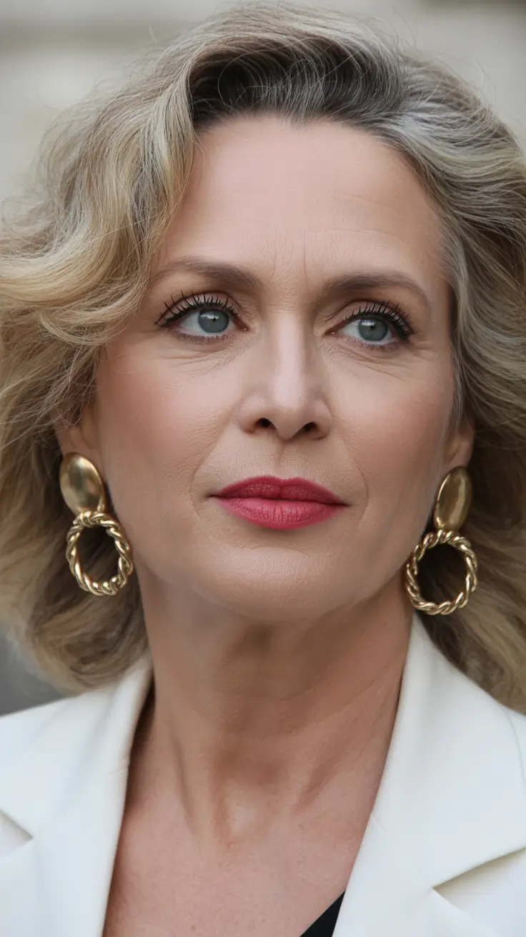 flattering spring haircuts for women over 60 2026 - Classic Gray Bob with Subtle Waves